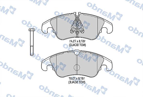 Mando MBF015380 - Set placute frana,frana disc aaoparts.ro
