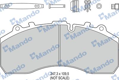 Mando MBF016094 - Set placute frana,frana disc aaoparts.ro