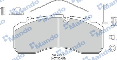 Mando MBF016080 - Set placute frana,frana disc aaoparts.ro