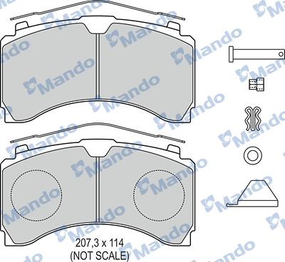 Mando MBF016077 - Set placute frana,frana disc aaoparts.ro