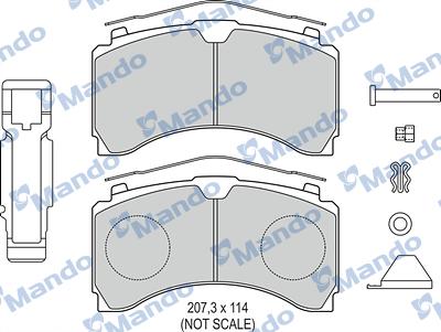 Mando MBF016113 - Set placute frana,frana disc aaoparts.ro