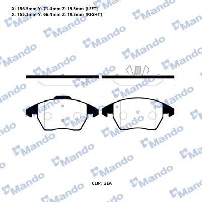 Mando RMPC07 - Set placute frana,frana disc aaoparts.ro
