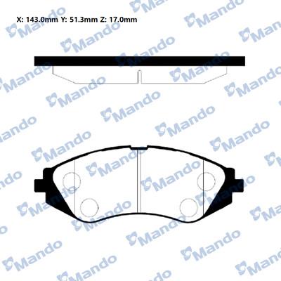 Mando RMPD03NS - Set placute frana,frana disc aaoparts.ro