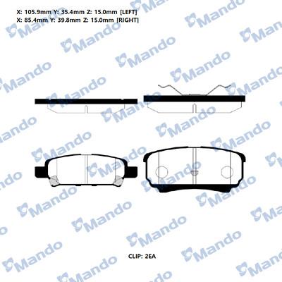 Mando RMPM07NS - Set placute frana,frana disc aaoparts.ro