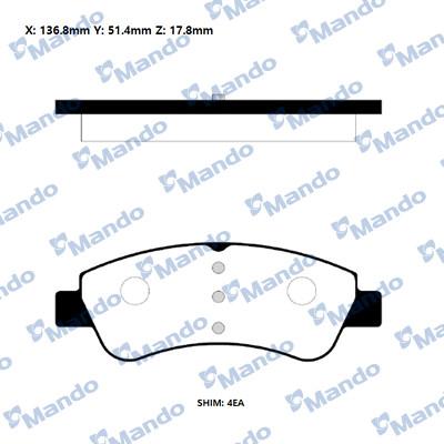 Mando RMPP05NS - Set placute frana,frana disc aaoparts.ro