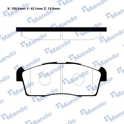 Mando RMPZ03NS - Set placute frana,frana disc aaoparts.ro