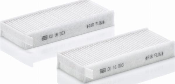 Mann-Filter CU 16 003-2 - Filtru, aer habitaclu aaoparts.ro