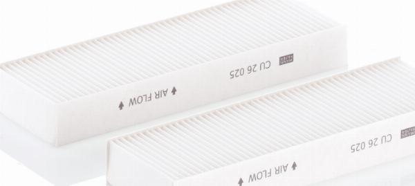 Mann-Filter CU 26 025-2 - Filtru, aer habitaclu aaoparts.ro