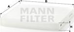 Mann-Filter CU 2358 - Filtru, aer habitaclu aaoparts.ro