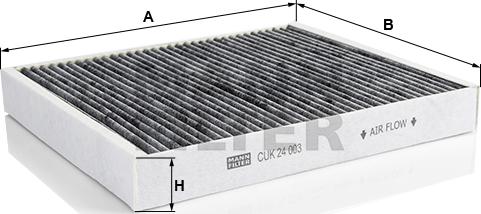 Mann-Filter CUK 24 003 - Filtru, aer habitaclu aaoparts.ro