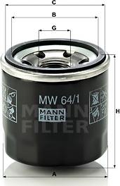 Mann-Filter MW 64/1 - Filtru ulei aaoparts.ro