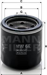 Mann-Filter MW 64 - Filtru ulei aaoparts.ro