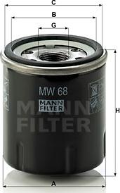 Mann-Filter MW 68 - Filtru ulei aaoparts.ro