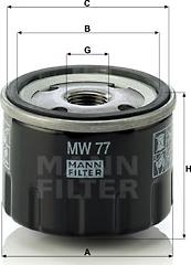 Mann-Filter MW 77 - Filtru ulei aaoparts.ro