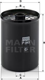 Mann-Filter P 945 x - Filtru combustibil aaoparts.ro