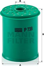 Mann-Filter P 738 x - Filtru combustibil aaoparts.ro