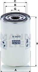 Mann-Filter W 940/51 - Filtru, sistem hidraulic primar aaoparts.ro