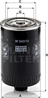 Mann-Filter W 940/13 - Filtru ulei aaoparts.ro