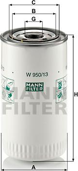 Mann-Filter W 950/13 - Filtru ulei aaoparts.ro