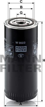 Mann-Filter W 962/2 - Filtru ulei aaoparts.ro