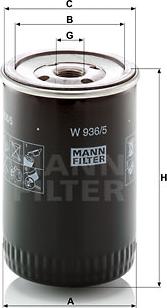 Mann-Filter W 936/5 - Filtru ulei aaoparts.ro