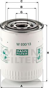 Mann-Filter W 930/13 - Filtru ulei aaoparts.ro