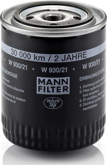 Mann-Filter W 930/21 - Filtru ulei aaoparts.ro