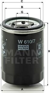 Mann-Filter W 610/7 - Filtru ulei aaoparts.ro