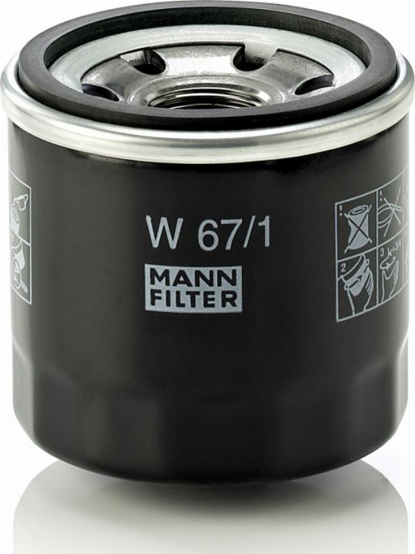 Mann-Filter W 67/1 - Filtru ulei aaoparts.ro