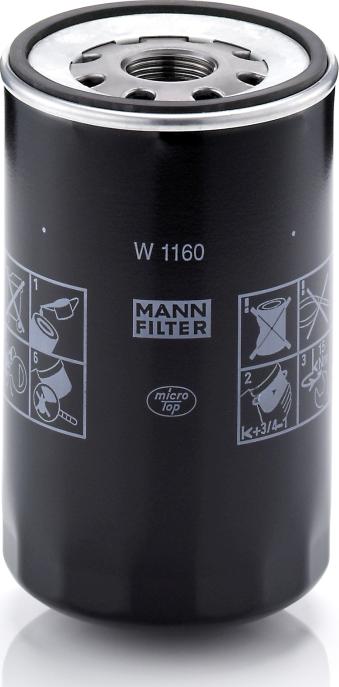 Mann-Filter W 1160 - Filtru ulei aaoparts.ro