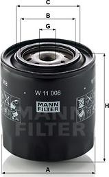 Mann-Filter W11008 - Filtru ulei aaoparts.ro