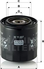 Mann-Filter W 11 007 - Filtru ulei aaoparts.ro