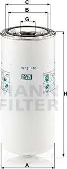 Mann-Filter W 13 145/3 - Filtru ulei aaoparts.ro