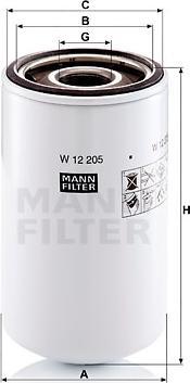 Mann-Filter W 12 205 - Filtru ulei aaoparts.ro