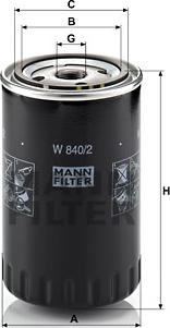 Mann-Filter W 840/2 - Filtru ulei aaoparts.ro