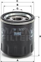 Mann-Filter W 8027 - Filtru ulei aaoparts.ro