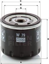 Mann-Filter W 79 - Filtru ulei aaoparts.ro