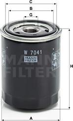 Mann-Filter W 7041 - Filtru ulei aaoparts.ro