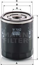 Mann-Filter W 7052 - Filtru ulei aaoparts.ro