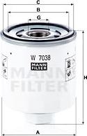 Mann-Filter W 7038 - Filtru ulei aaoparts.ro