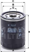 Mann-Filter W 7037 - Filtru ulei aaoparts.ro