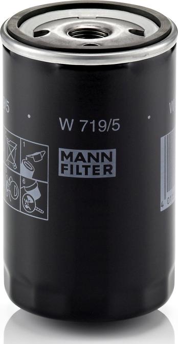 Mann-Filter W 719/5 - Filtru ulei aaoparts.ro