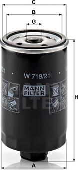 Mann-Filter W 719/21 - Filtru ulei aaoparts.ro