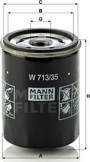 Mann-Filter W 713/35 - Filtru ulei aaoparts.ro