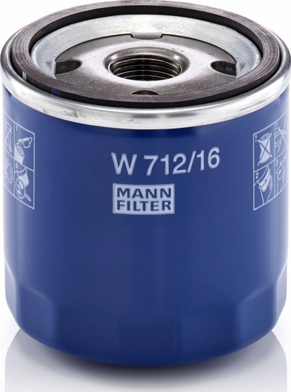 Mann-Filter W 712/16 - Filtru ulei aaoparts.ro