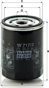 Mann-Filter W 717/2 - Filtru ulei aaoparts.ro