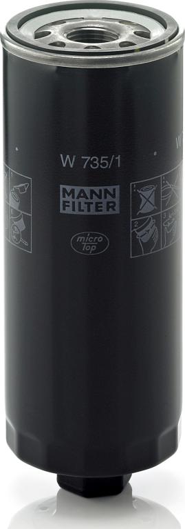 Mann-Filter W 735/1 - Filtru ulei aaoparts.ro