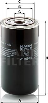 Mann-Filter WD 950/5 - Filtru, sistem hidraulic primar aaoparts.ro