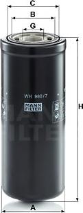 Mann-Filter WH 980/7 - Filtru, sistem hidraulic primar aaoparts.ro