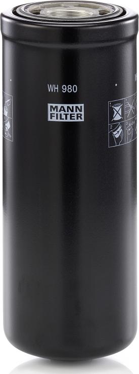 Mann-Filter WH 980 - Filtru hidraulic, cutie de viteze automata aaoparts.ro
